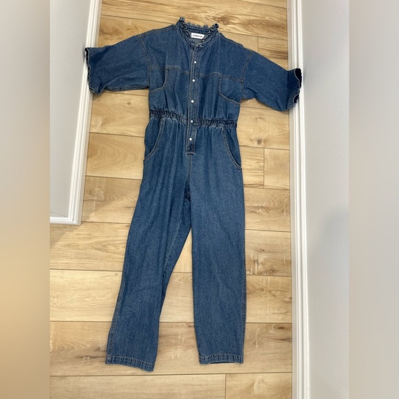 REVOLVE BRAND - OVERLOVER -Blue Denim VINTAGE LOOK Jumpsuit - Picture 3 of 13